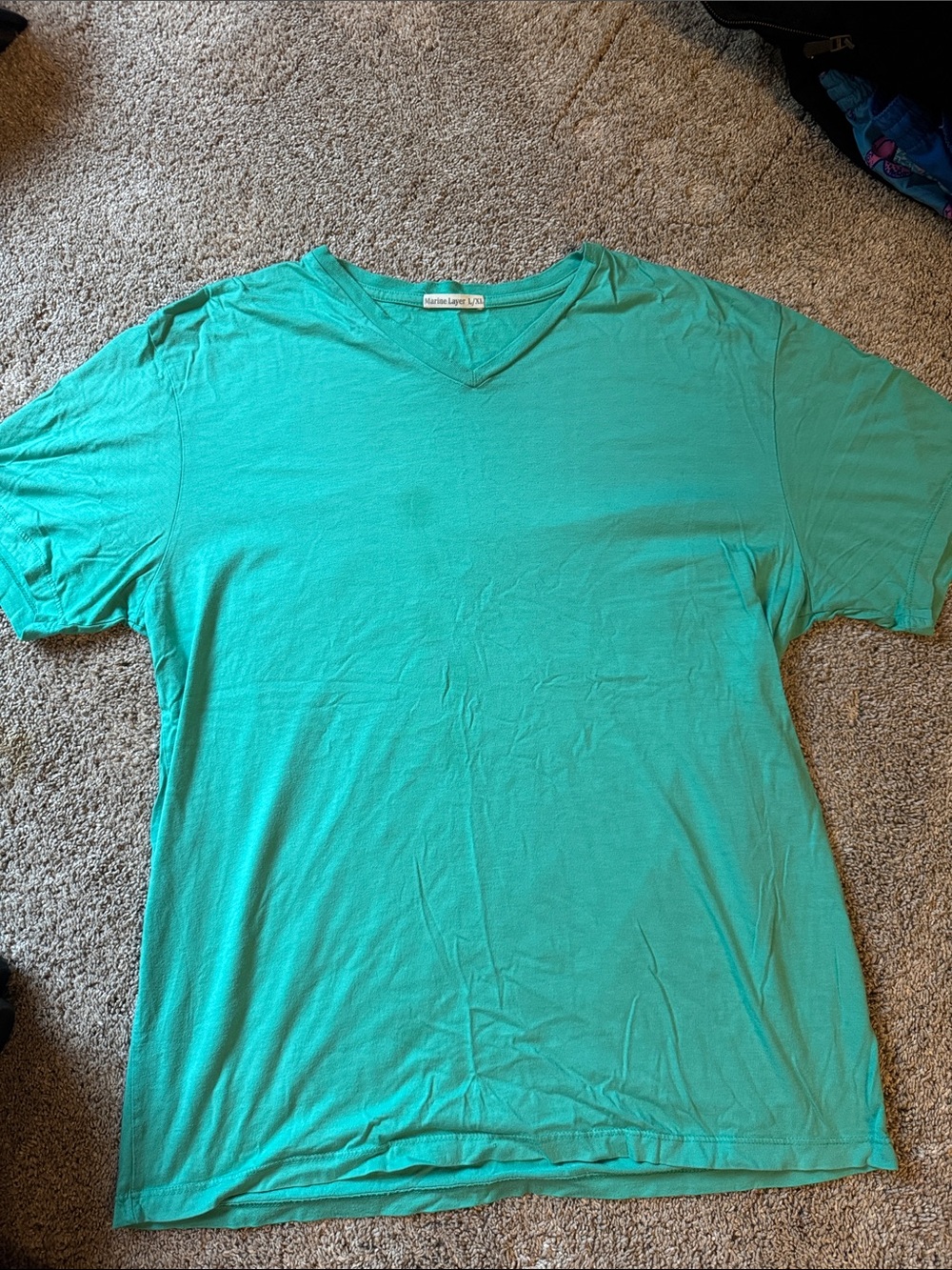 Marine Layer Men's Short-Sleeve V-Neck Tee - Teal